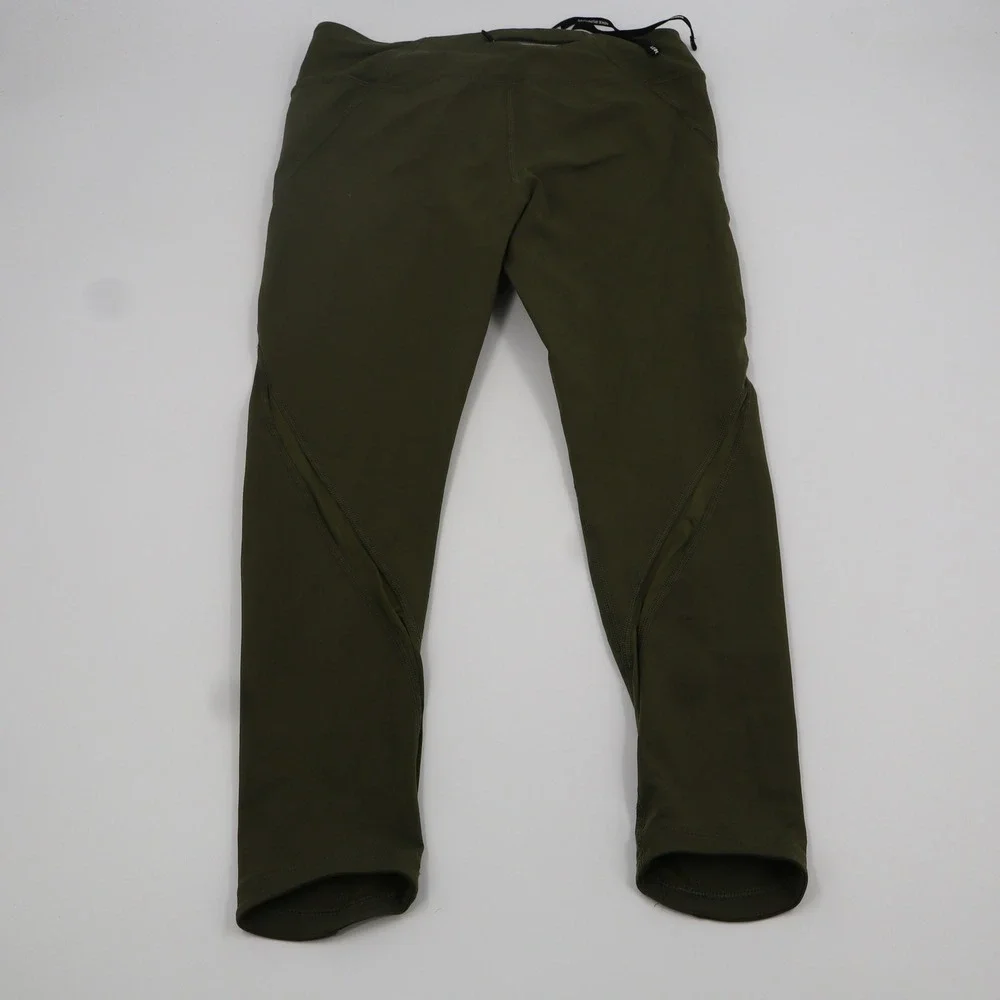 Nike Dri-FIT Running Leggings Womens Small Olive‎ Green Good 890323-395 Cropped